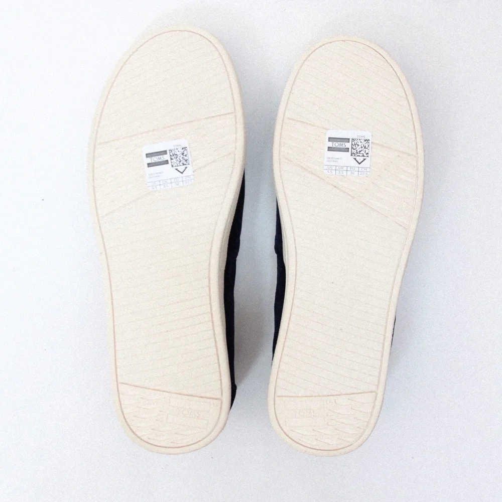 TOMS Avalon Navy Velvet Slip-On Sneakers